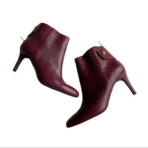 Cole Haan Claremont Shootie Booties Red Leather Dress Shoe 6